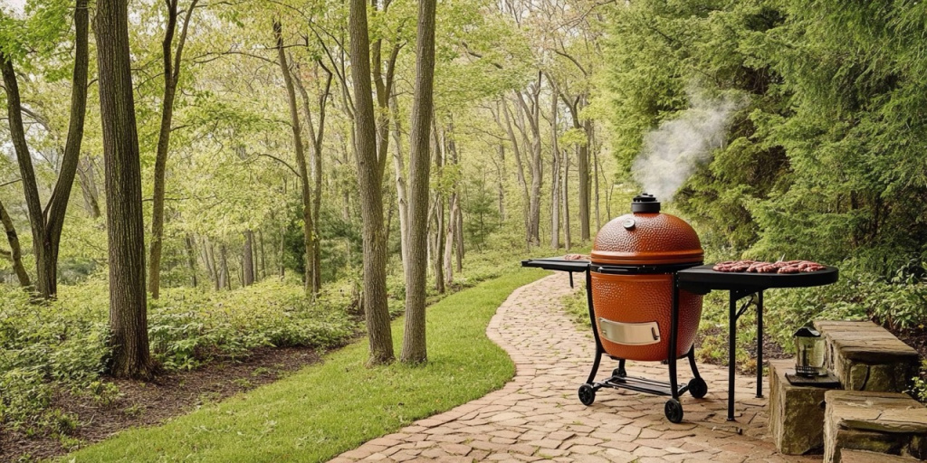 cukerman_A_ceramic_red_Kamado_grill_in_a_cozy_backyard_surrou_0f18d7fd-4417-4fce-aeae-8a3e1a3749f0_0&nbsp;— крупный размер.jpeg