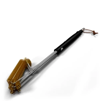 Щетка латунная для чистки решеток 800 Degrees Triple Head Row Grill Brush