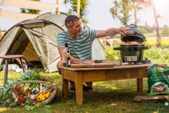 Керамический гриль BigGreenEgg (Большое Зеленое Яйцо)  Mini EGG 